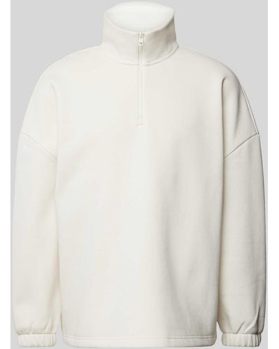 Calvin Klein Sweatshirt mit Stehkragen Modell 'COLORBLOCK' - Weiß