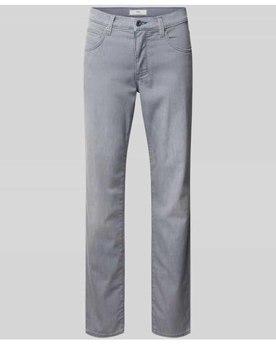 Brax Slim Fit Jeans im 5-Pocket-Design Modell 'CADIZ' - Grau