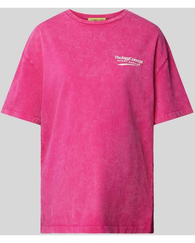 TheJoggConcept T-Shirt mit Label-Print - Pink