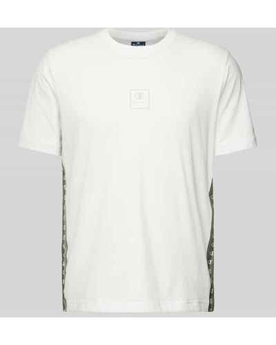 Champion T-Shirt mit Label-Print - Weiß