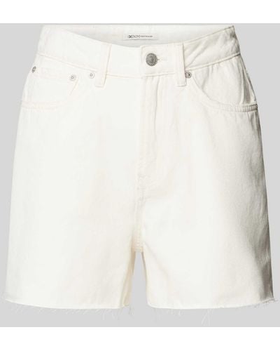 Tom Tailor Mom Fit Jeansshorts im 5-Pocket-Design - Weiß