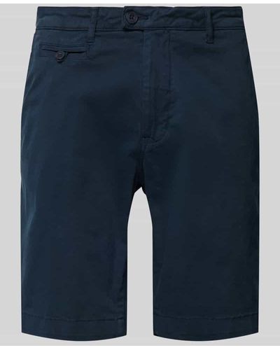 Casual Friday Chino-Shorts mit Eingrifftaschen - Blau