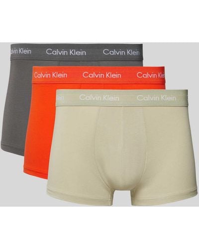 Calvin Klein Trunks mit elastischem Bund im 3er-Pack - Orange