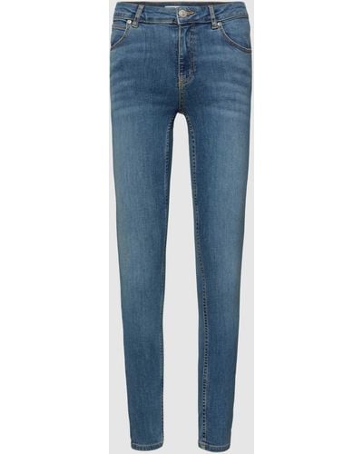 Review Skinny Fit Jeans mit Eingrifftaschen - Blau