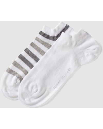 Tommy Hilfiger Sneakersocken mit Label-Print im 2er-Pack - Weiß