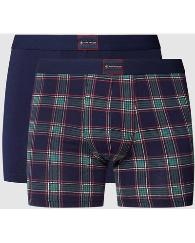 Tom Tailor Trunks mit Allover-Muster im 2er-Pack Modell 'XMAS' - Blau