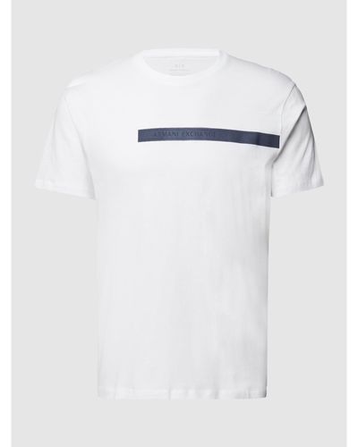 Armani Exchange T-shirt Met Labelpatch - Wit