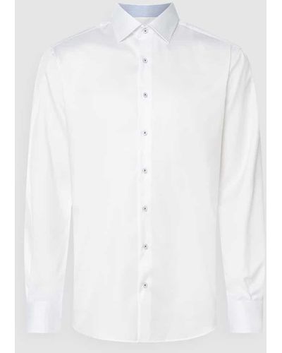 Eterna Regular Fit Business-Hemd aus Twill - Weiß