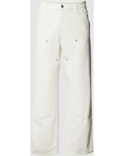 Carhartt Relaxed Fit Jeans mit Eingrifftaschen - Weiß