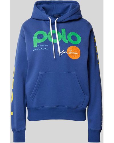 Polo Ralph Lauren Hoodie mit Label-Print - Blau