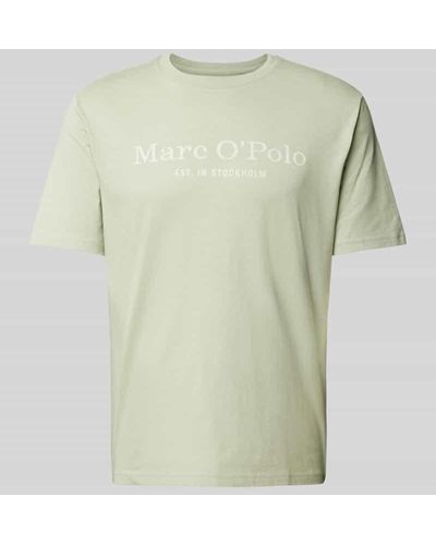 Marc O' Polo T-Shirt mit Label-Print - Grün