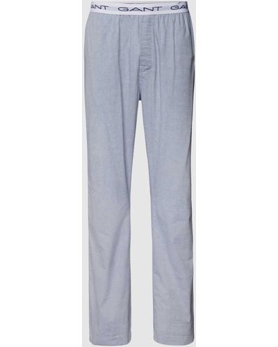 GANT Pyjama-Hose mit Logo-Bund - Blau