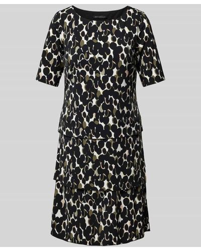 Betty Barclay Knielanges Kleid mit Allover-Muster - Schwarz