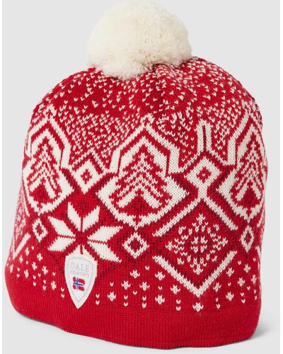 Dale Of Norway Beanie mit Allover-Muster Modell 'Winterland' - Rot