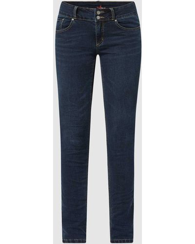 Buena Vista Slim Fit Jeans Met Viscose - Blauw