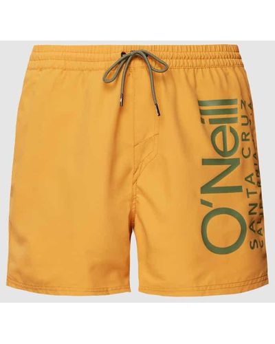 O'neill Sportswear Badehose mit Motiv-Print Modell 'Original Cali 16 Shorts' - Gelb