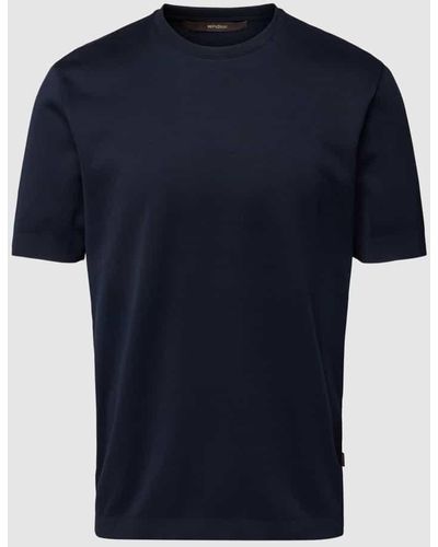 Windsor. T-Shirt im unifarbenen Design Modell 'Floro' - Blau