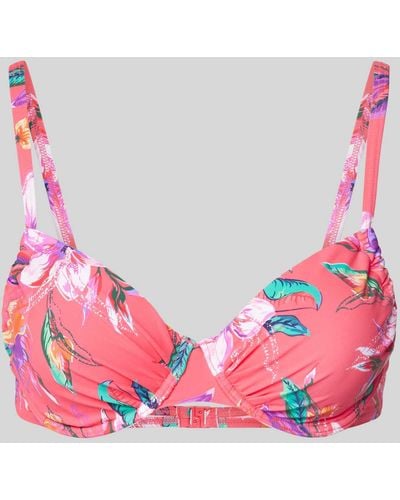 Lascana Bikinitop Met Bloemenmotief - Roze