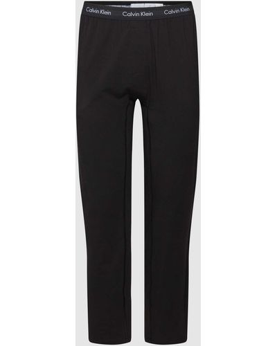 Calvin Klein Pyjamabroek Met Labeldetails - Zwart