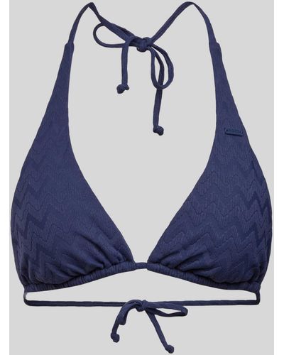 Roxy Bikini-Oberteil mit Label-Badge - Blau