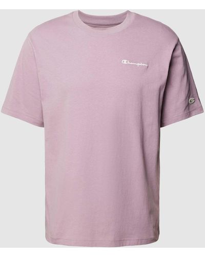 Champion T-Shirt mit Logo-Stitching - Pink