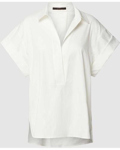 Windsor. Blusenshirt mit fixierten Ärmelumschlägen - Weiß