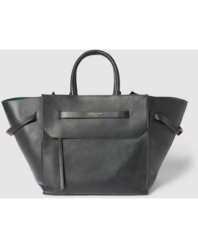 Liebeskind Berlin Handtasche aus Leder mit Label-Prägung Modell 'LORA' - Grau