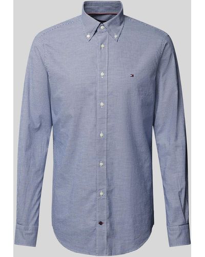 Tommy Hilfiger Business-Hemd mit Button-Down-Kragen Modell 'Henry' - Blau
