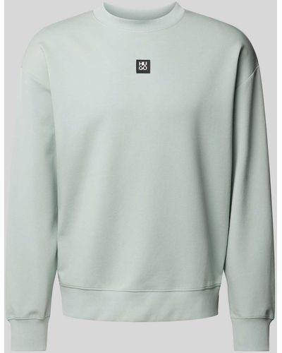 HUGO Sweatshirt mit Label-Badge Modell 'Dettil' - Grün