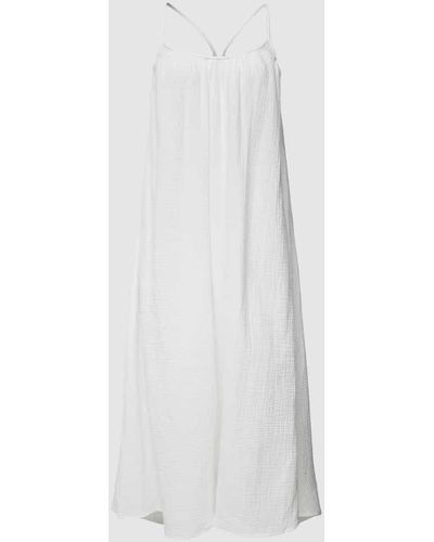 Vero Moda Knielanges Kleid mit Spaghettiträgern Modell 'NATALI' - Weiß