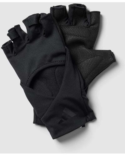 adidas Fingerlose Handschuhe mit Label-Detail Modell 'TRAINING GLOVEW' - Schwarz