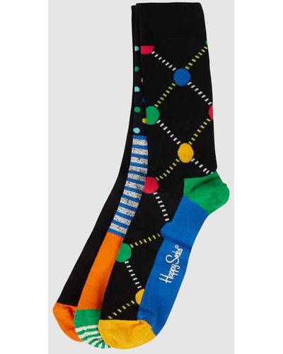Happy Socks Socken mit Stretch-Anteil im 3er-Pack - Blau
