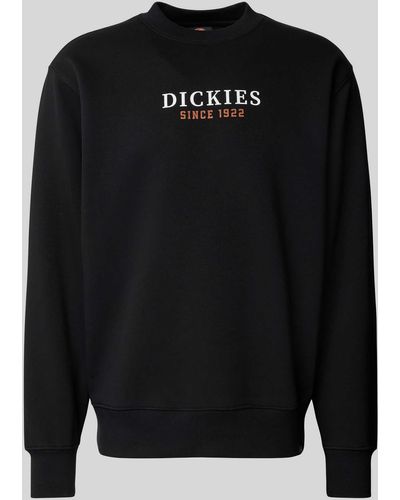 Dickies Sweatshirt mit Label-Print - Schwarz