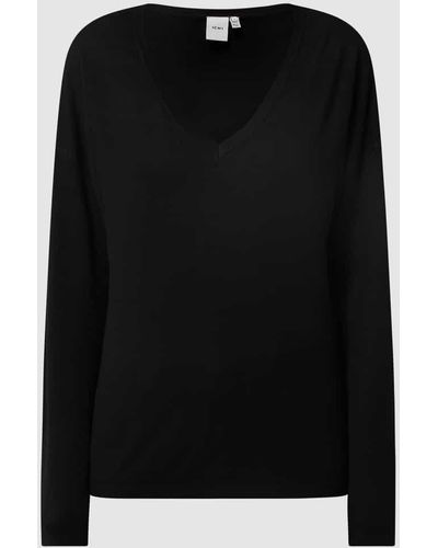 Ichi Sweatshirt aus Viskosemischung Modell 'Mafa' - Schwarz