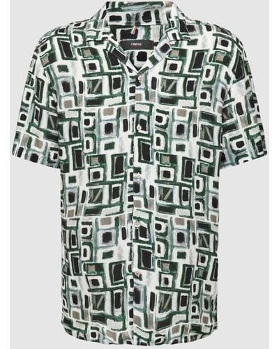 Cinque Freizeithemd aus Viskose mit Allover-Muster Modell 'Spot' - Grün