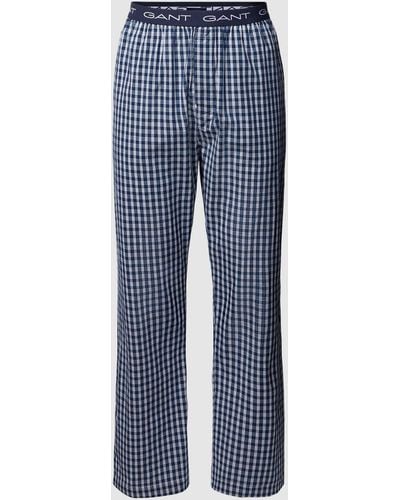 GANT Pyjama-Hose mit Allover-Muster - Blau