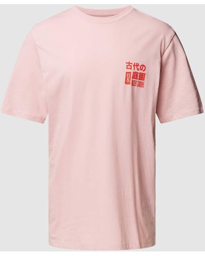 Jack & Jones T-shirt Met Motiefprint - Roze
