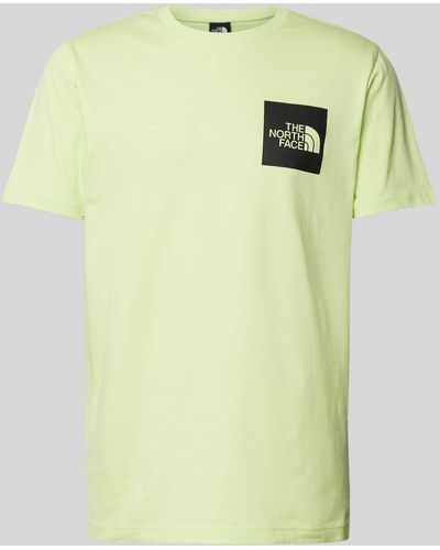 The North Face T-Shirt mit Label-Print Modell 'FINE' - Gelb