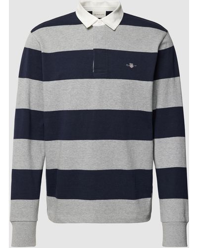 GANT Sweatshirt mit Streifenmuster Modell 'SHIELD' - Blau