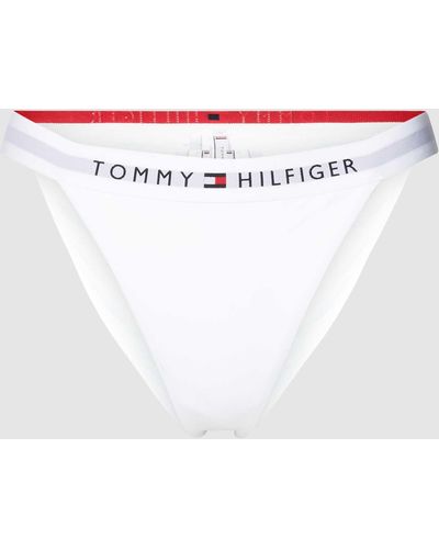 Tommy Hilfiger Bikinislip Met Labeldetail - Wit