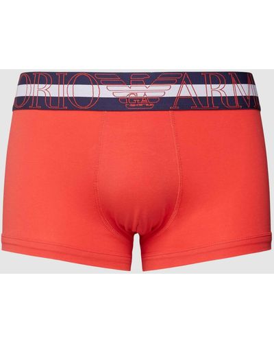 Emporio Armani Nauwsluitende Boxershort Met Logoband - Rood