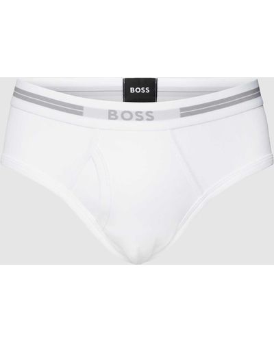 BOSS Slip mit Logo-Bund Modell 'Traditional Original' - Weiß