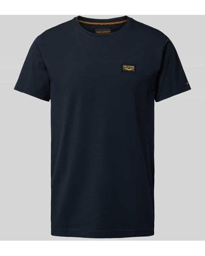 PME LEGEND T-Shirt mit Label-Patches Modell 'GUYVER' - Blau
