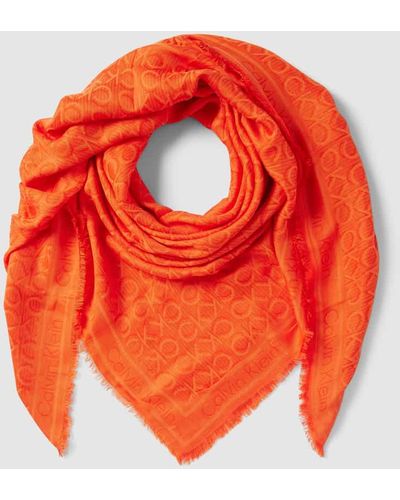 Calvin Klein Tuch mit Logo-Muster - Orange