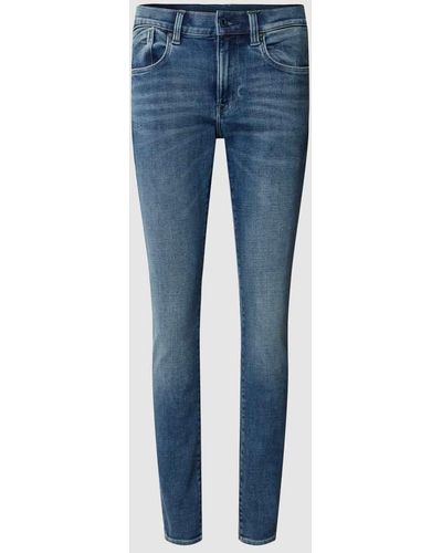 G-Star RAW Skinny Fit Jeans im 5-Pocket-Design Modell 'Lhana' - Blau