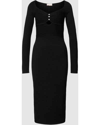 Liu Jo Midi-jurk Met Cut-outs - Zwart