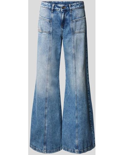 DIESEL Flared Fit Jeans mit Knopfveschluss - Blau