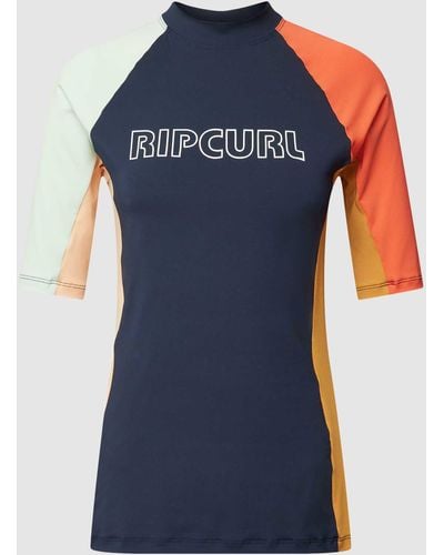 Rip Curl Zwemshirt Met Labelprint - Blauw