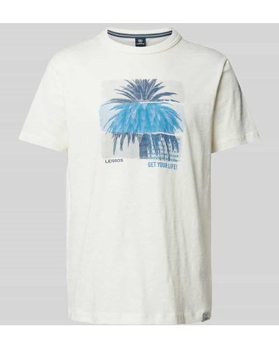 Lerros T-Shirt mit Motiv-Print - Weiß