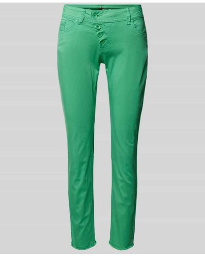Buena Vista Slim Fit Hose im 5-Pocket-Design Modell 'Malibu' - Grün